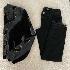 Genuine leather black jacket